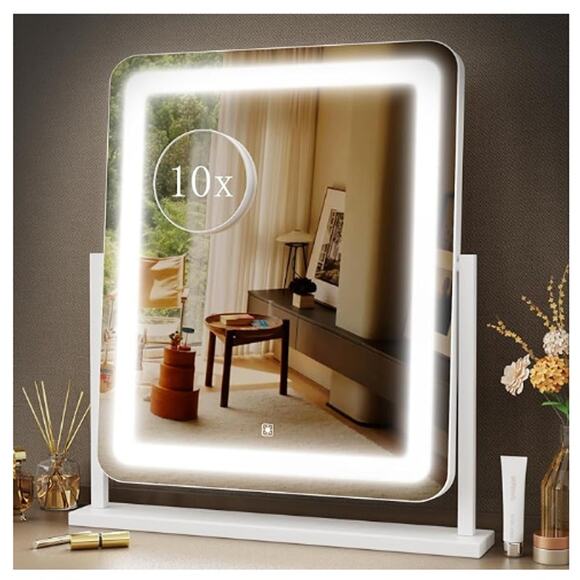 Vanity Mirror Lights 15.2" LED Smart Touch,Detachable 10X Magnify 360° Rotation - Picture 1 of 9
